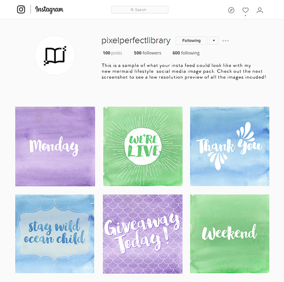 Mermaid Lifestyle Social Media Pack in Social Media Templates - product preview 1