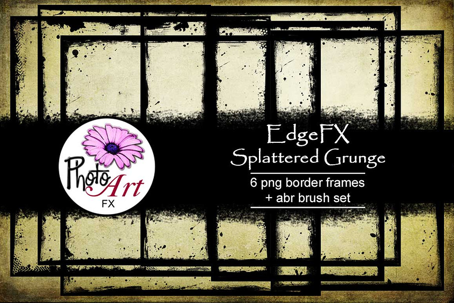 EdgeFX: Splattered Grunge in Photoshop Shapes - product preview 8