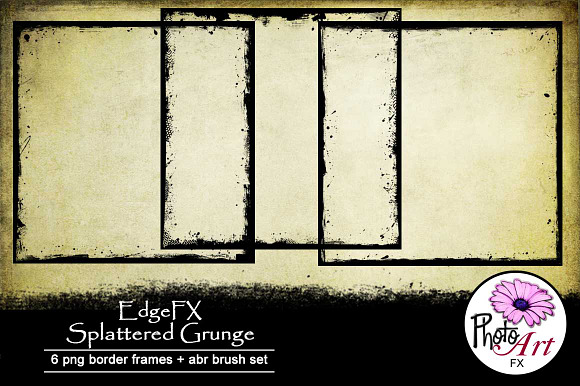 EdgeFX: Splattered Grunge in Photoshop Shapes - product preview 1