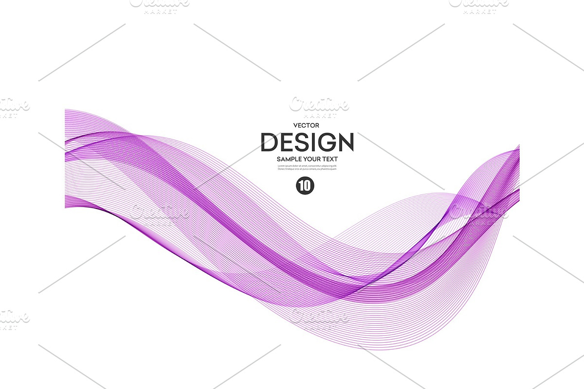 Abstract vector background, purple wavy in Textures - product preview 8