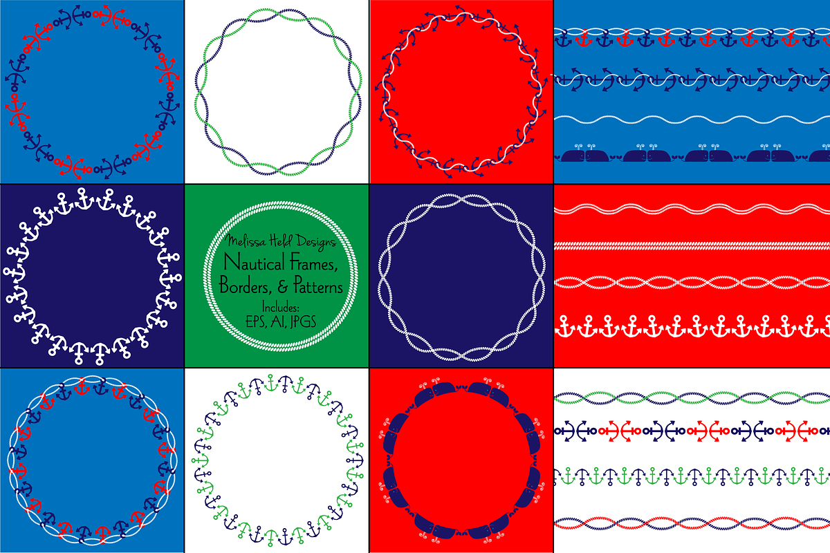 Nautical Frames, Borders, & Patterns in Patterns - product preview 8