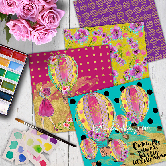 Happy life. Digital papers in Patterns - product preview 1