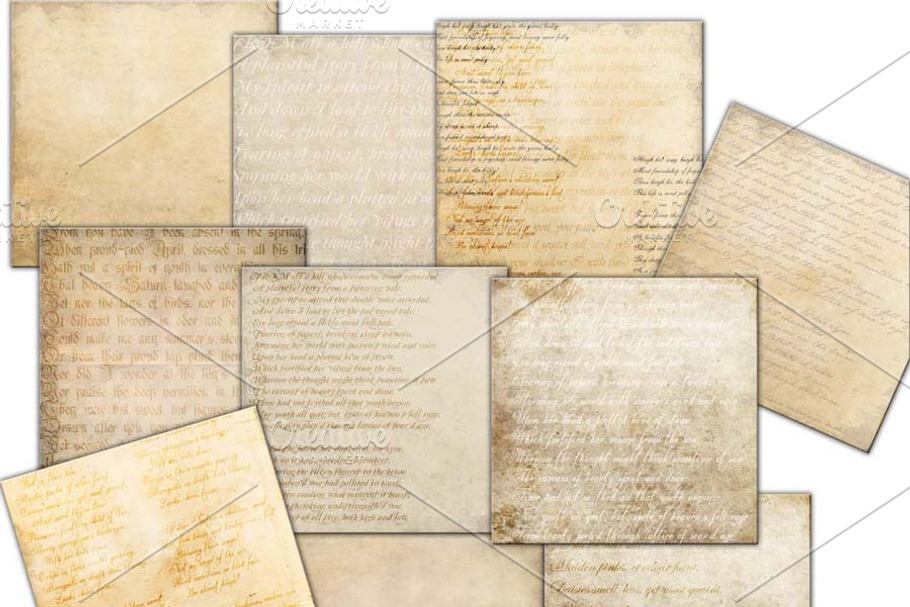Vintage handwritten papers in Textures - product preview 8