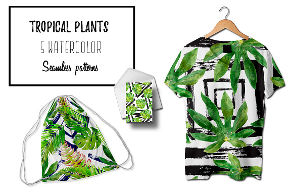 Tropical plants in Patterns - product preview 1