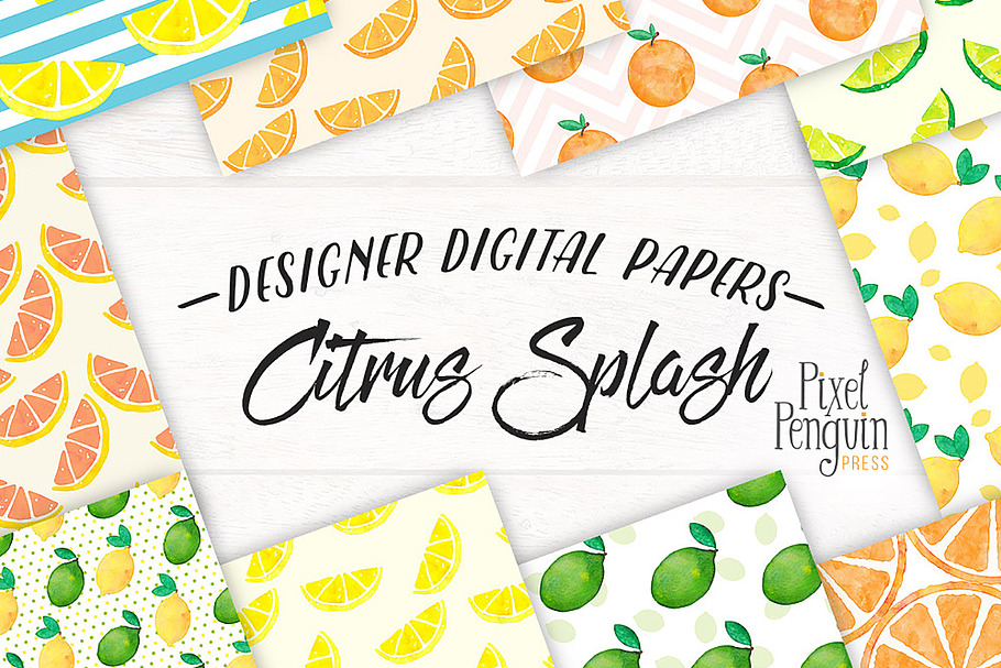 Lemonade Digital Paper in Patterns - product preview 8