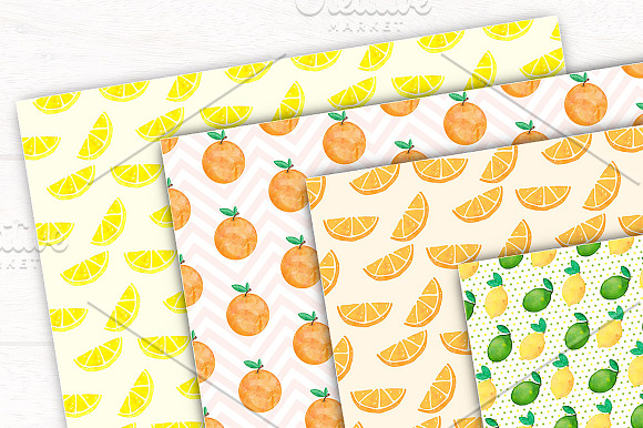 Lemonade Digital Paper in Patterns - product preview 2