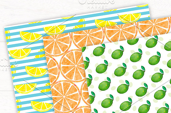 Lemonade Digital Paper in Patterns - product preview 3