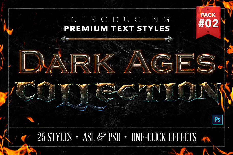 Dark Ages #2 - Text Styles in Photoshop Layer Styles - product preview 8