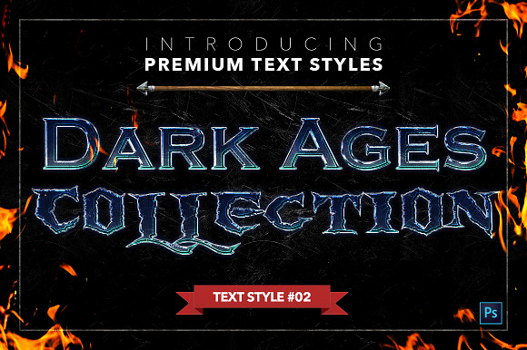 Dark Ages #2 - Text Styles in Photoshop Layer Styles - product preview 2