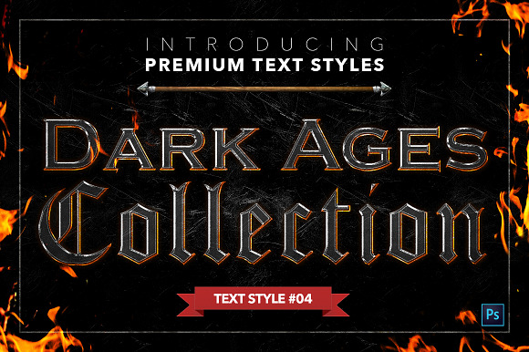 Dark Ages #2 - Text Styles in Photoshop Layer Styles - product preview 4