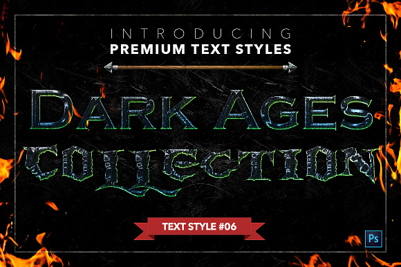 Dark Ages #2 - Text Styles in Photoshop Layer Styles - product preview 6