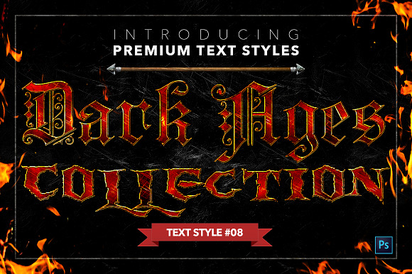 Dark Ages #2 - Text Styles in Photoshop Layer Styles - product preview 8