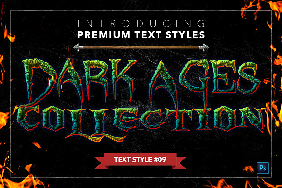 Dark Ages #2 - Text Styles in Photoshop Layer Styles - product preview 9
