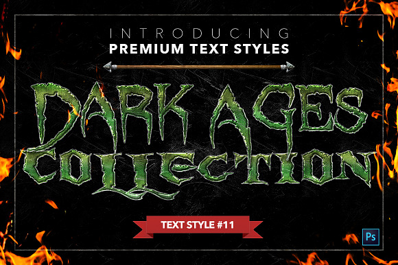 Dark Ages #2 - Text Styles in Photoshop Layer Styles - product preview 11