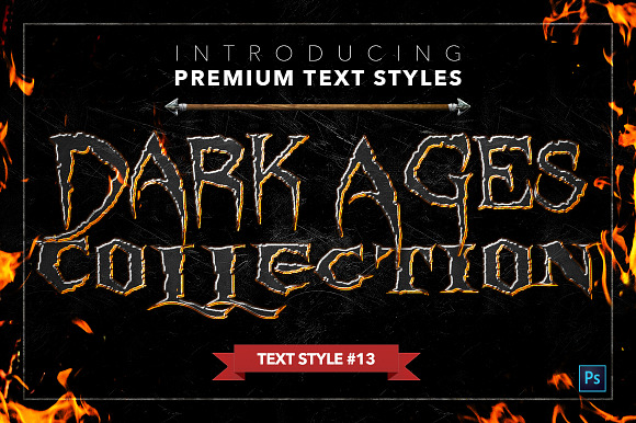 Dark Ages #2 - Text Styles in Photoshop Layer Styles - product preview 13