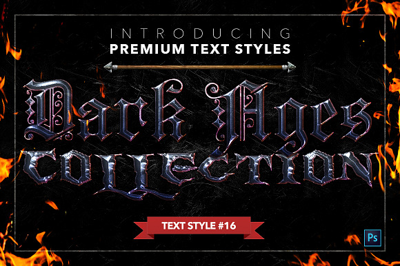 Dark Ages #2 - Text Styles in Photoshop Layer Styles - product preview 16