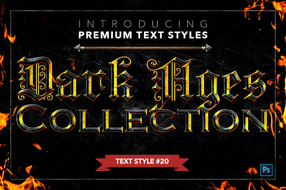 Dark Ages #2 - Text Styles in Photoshop Layer Styles - product preview 20