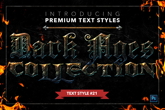 Dark Ages #2 - Text Styles in Photoshop Layer Styles - product preview 21