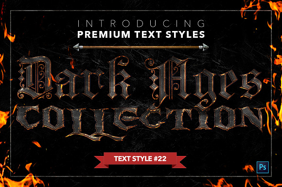 Dark Ages #2 - Text Styles in Photoshop Layer Styles - product preview 22