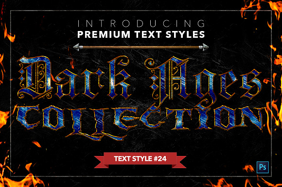Dark Ages #2 - Text Styles in Photoshop Layer Styles - product preview 24
