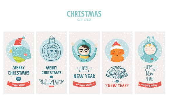 10 Christmas greeting cards in Illustrations - product preview 2