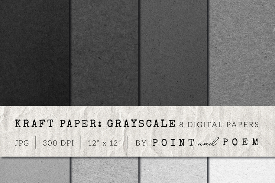 Kraft Paper Texture Grayscale in Textures - product preview 8