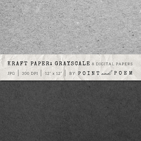 Kraft Paper Texture Grayscale in Textures - product preview 2