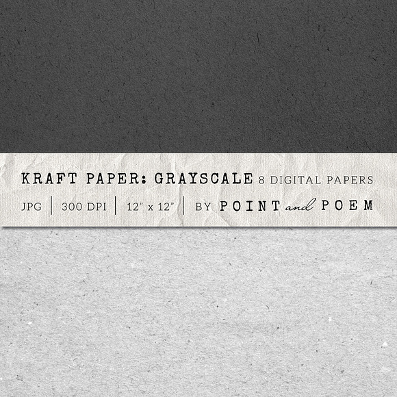 Kraft Paper Texture Grayscale in Textures - product preview 3