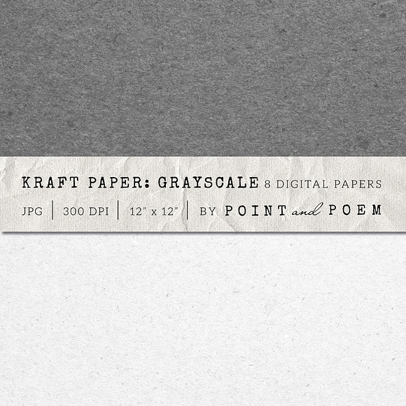 Kraft Paper Texture Grayscale in Textures - product preview 4