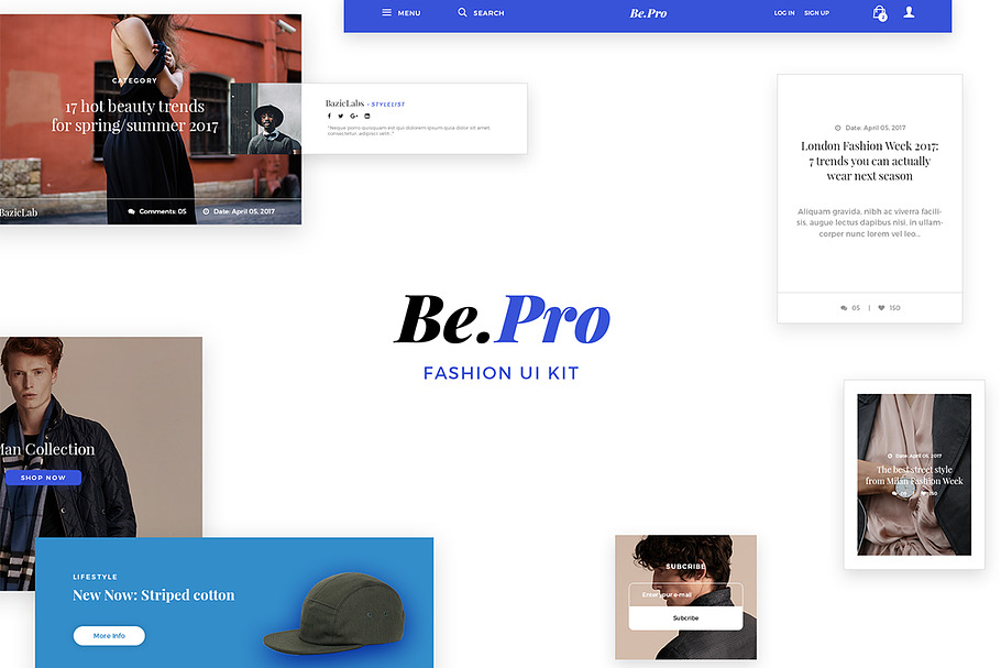 Be.pro Fashion UI Kit in UI Kits and Libraries - product preview 8