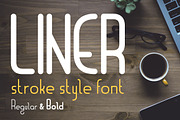 Liner| font for logos with frames