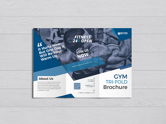 Creative GYM Fri-Fold in Stationery Templates - product preview 1