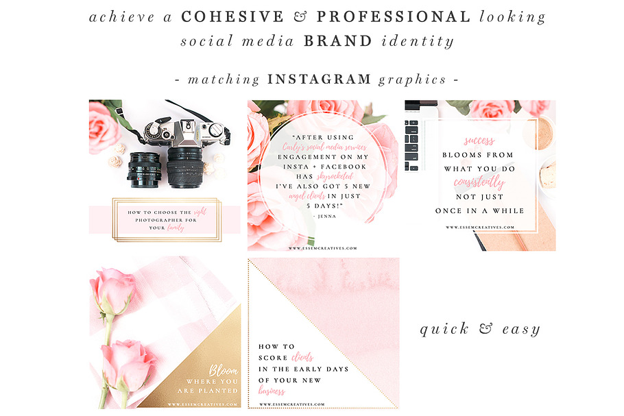 Pink & Gold Social Media Templates in Pinterest Templates - product preview 8