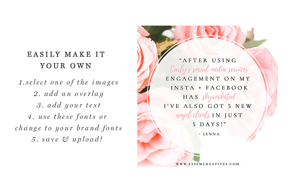 Pink & Gold Social Media Templates in Pinterest Templates - product preview 3