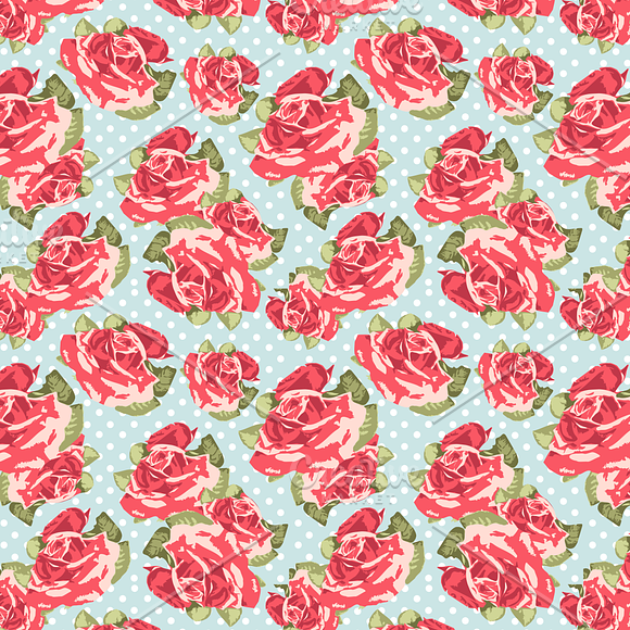Shabby Chic Rose Digital Paper pack in Patterns - product preview 2