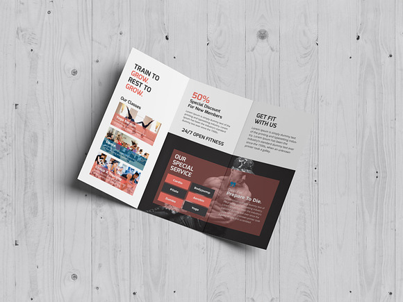 Creative Fitness Tri-Fold in Stationery Templates - product preview 1