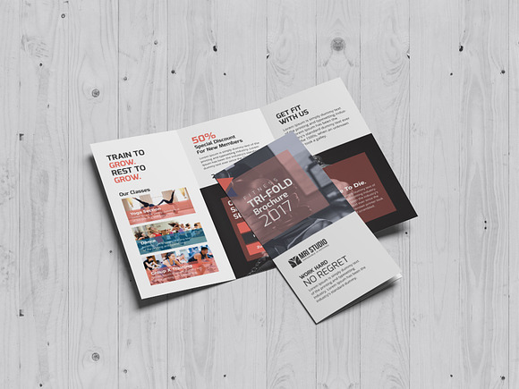 Creative Fitness Tri-Fold in Stationery Templates - product preview 4
