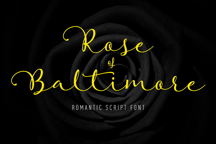 Rose of Baltimore in Script Fonts - product preview 8