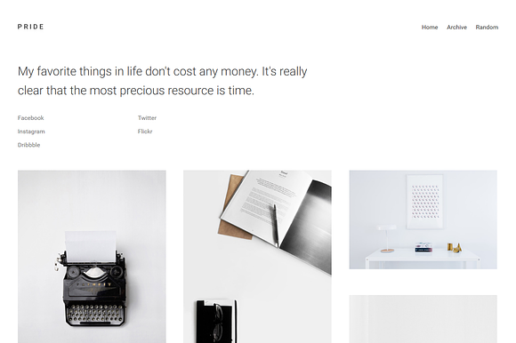 Pride: Minimal Tumblr Theme in Tumblr Themes - product preview 1