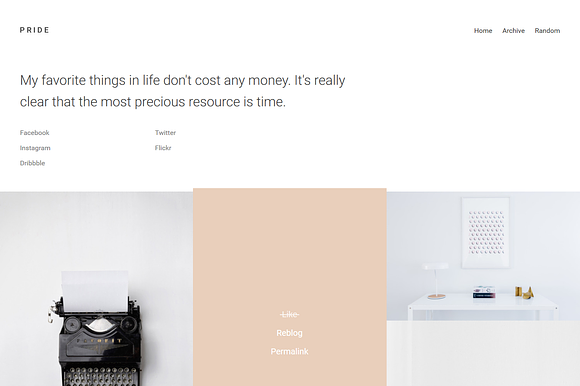 Pride: Minimal Tumblr Theme in Tumblr Themes - product preview 3