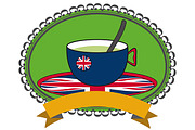 tea cup with Union Jack flag design