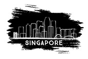 Singapore Skyline Silhouette.