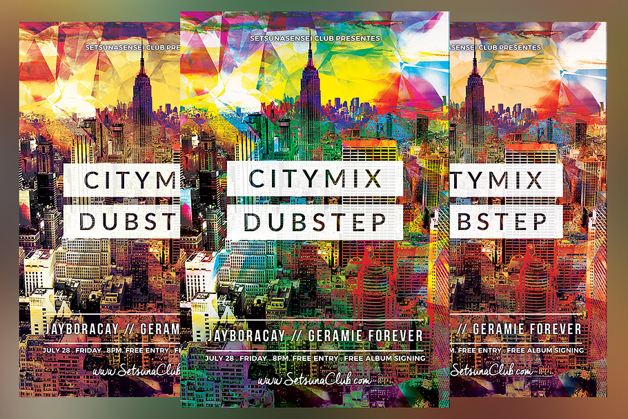 City Mix Dubstep Flyer