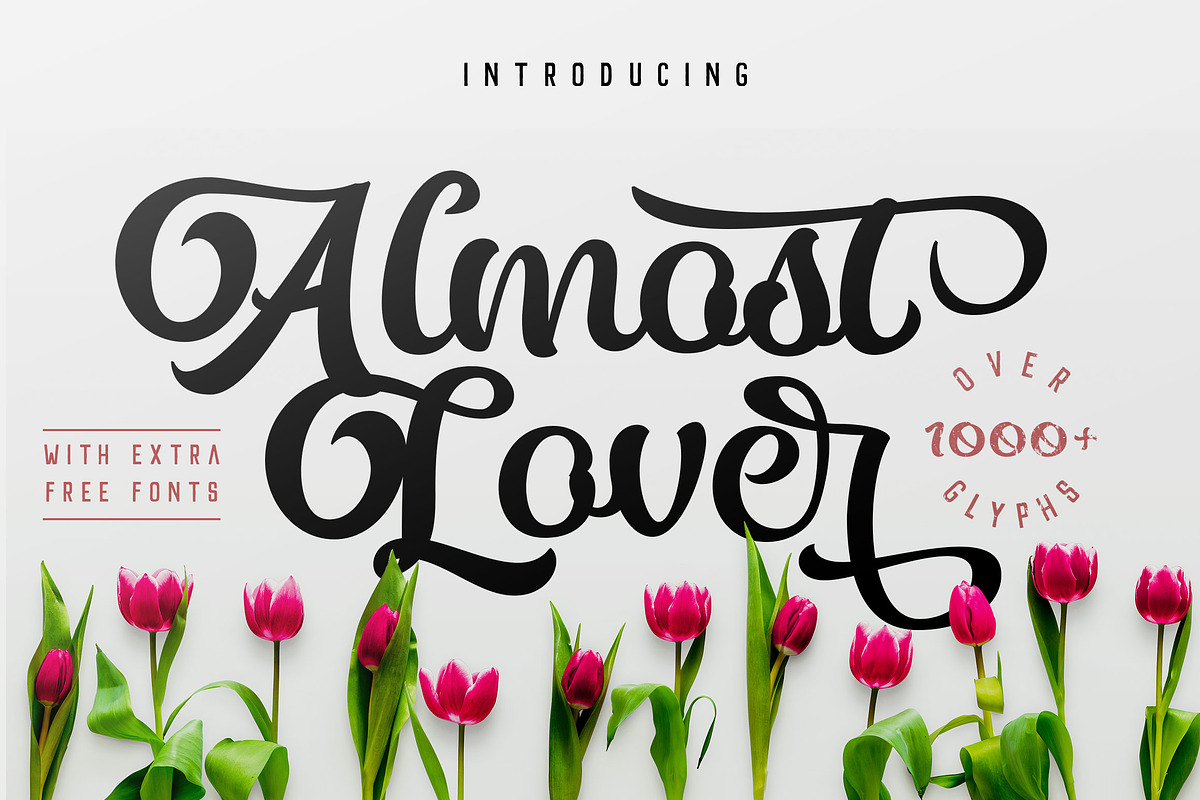 Almost Lover + Free Fonts Bonus in Script Fonts - product preview 8
