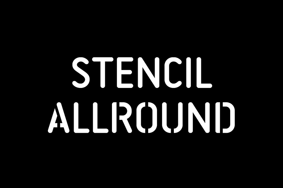 Stencil Allround Typeface in Stencil Fonts - product preview 8