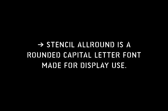 Stencil Allround Typeface in Stencil Fonts - product preview 1
