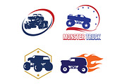 4 Bigfoot Monster Truck Logo Symbol