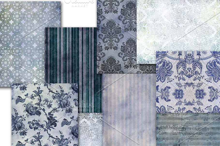 Blue digital papers in Patterns - product preview 8
