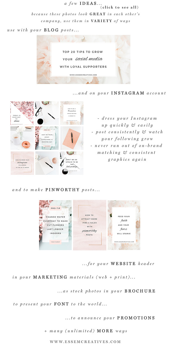 Neutral Rose Gold Stock Photo Bundle in Mockup Templates - product preview 2