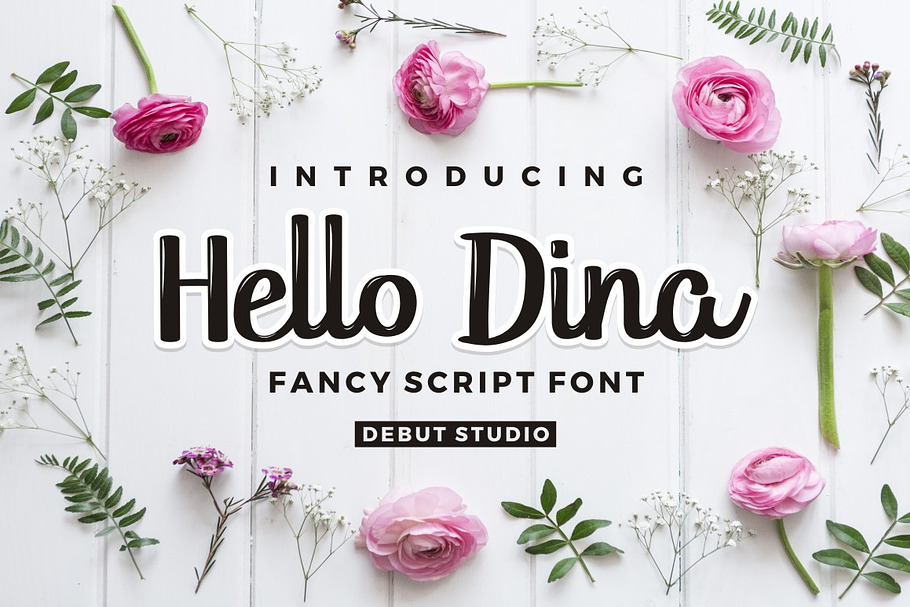 Hello Dina Script in Script Fonts - product preview 8